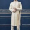 Cream Colour Indian Wedding Sherwani. -Riwaayat Store 1022231