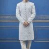 Sky Blue Colour Indian Sherwani. -Riwaayat Store 1022262