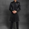 Black Colour Party Wear Indowestern For Men In Imported Fabric. -Riwaayat Store 1023276