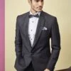 Indian Designer Tuxedo Suit Black Colour. -Riwaayat Store 1024623