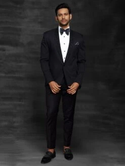 Imported Fabric Designer Suit In Black Colour