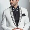 AUSPICIOUS WHITE TUXEDO SUIT -Riwaayat Store 1024645