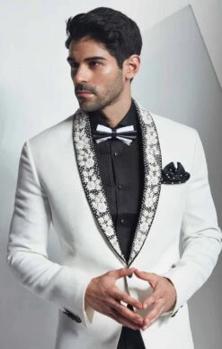 AUSPICIOUS WHITE TUXEDO SUIT