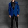 Royal Blue Colour Designer Men Suit Imported Fabric. -Riwaayat Store 1024661