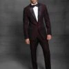 Maroon Colour Imported Fabric Mens Wedding Suit. -Riwaayat Store 1024708