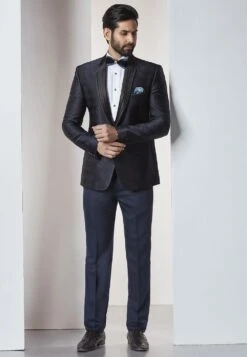 Blue Color Designer Tuxedo Suit.