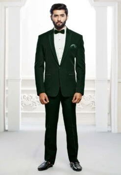 Green Colour Designer Tuxedo Suit