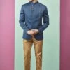 Indian Men's Designer Jodhpuri Suit Blue Colour. -Riwaayat Store 1025422