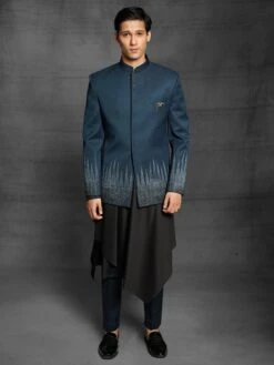 Blue Colour Imported Fabric Designer Jodhpuri Suit.