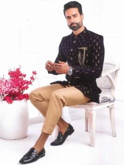 Blue Colour Party Wear Jodhpuri Suit In Imported Fabric.