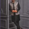 Grey,Black Colour Party Wear Kurta Pajama Jacket. -Riwaayat Store 1032825