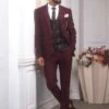 Elegant Wine Colour Imported Fabric Designer Mens Suit. -Riwaayat Store 1033505