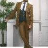 Brown Colour Imported Fabric Designer Three Piece Suit. -Riwaayat Store 1033545 1