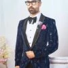 Fabulous Blue Colour Imported Fabric Designer Tuxedo Mens Suit. 1 Fabulous Blue Colour Imported Fabric Designer Tuxedo Mens Suit. -Riwaayat Store 1033801 1