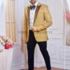 Yellow Colour Imported Fabric Mens Designer Tuxedo Suit. -Riwaayat Store 1033819 1