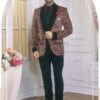 Rust Colour Imported Fabric Mens Designer Suits. -Riwaayat Store 1033820 1