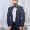 Blue Colour Imported Fabric Mens Tuxedo Suits. -Riwaayat Store 1033821 1