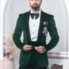 Stylish Green Colour Imported Fabric Mens Tuxedo Suit . -Riwaayat Store 1033822 1