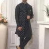 Fabulous Black Colour Imported Fabric Designer Long Kurta Jacket. -Riwaayat Store 1033907 4