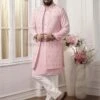 Pink Colour Imported Fabric Mens Long Kurta Jacket. -Riwaayat Store 1033909 4