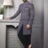 Purple Colour Mens Indowestern In Imported Fabric. -Riwaayat Store 103i4304 1