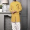 Achkan Style Yellow Colour Mens Indowestern In Imported Fabric. 1 Achkan Style Yellow Colour Mens Indowestern In Imported Fabric. -Riwaayat Store 103i4313 1