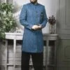 Blue Colour Imported Fabric Mens Indowestern. -Riwaayat Store 103i4328 1