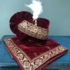 Maroon Embroidered Groom Silk Safa With Stole -Riwaayat Store 306 v2