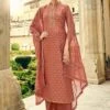Peach Straight Cut Salwar Suit In Cotton -Riwaayat Store 3385