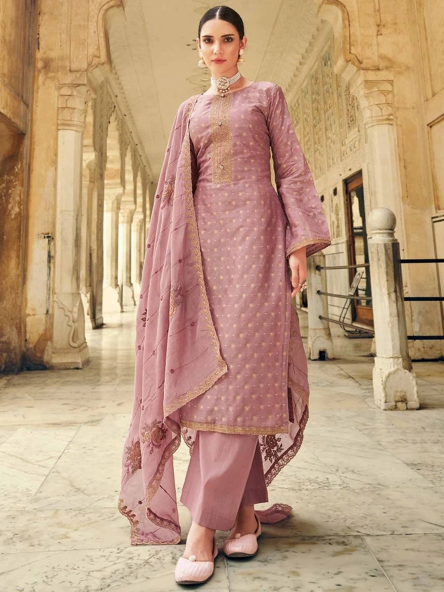 Purple Cotton Salwar Kameez With Embroidery 3 Purple Cotton Salwar Kameez With Embroidery