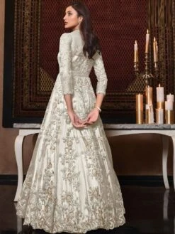 White Embroidered Anarkali Suit In Net 5 White Embroidered Anarkali Suit In Net -Riwaayat Store 4982d 1
