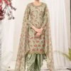 Green Embroidered Punjabi Suit In Net 2 Green Embroidered Punjabi Suit In Net -Riwaayat Store 5402