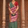 Green Printed Patola Silk Saree -Riwaayat Store 858