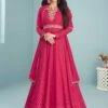 Pink Sequins Embroidered Anarkali Salwar Kameez -Riwaayat Store 9291