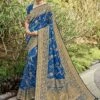 Blue Colour Silk Women Saree With Weaving Work. -Riwaayat Store f100510