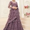 Purple Colour Net Lehenga Choli In Zardozi,Embroidery Work. 1 Purple Colour Net Lehenga Choli In Zardozi,Embroidery Work. -Riwaayat Store f101402b