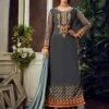 Georgette Salwar Kameez Grey Colour. -Riwaayat Store f105504