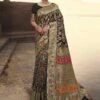 Black Colour Banarasi Kora Silk Saree. -Riwaayat Store f202207b