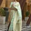 Turquoise Colour Silk Saree. 1 Turquoise Colour Silk Saree. -Riwaayat Store f208805