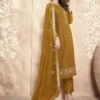 Designer Salwar Suit Mustard Yellow Colour.