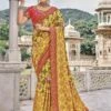 Yellow Colour Silk Fabric Designer Saree.