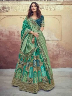 Blue Colour Banglori Silk Lehenga Choli.