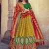 Yellow,Red Colour Banglori Silk Fabric Lehenga Choli. -Riwaayat Store f214709