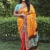 Orange,Yellow Colour Silk Fabric Designer Saree. -Riwaayat Store f217107