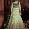 Green Colour Net Fabric Indian Designer Salwar Suit. -Riwaayat Store f221374