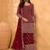 Maroon Colour Georgette Fabric Sharara Salwar Kameez. -Riwaayat Store f221820b