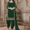 Green Colour Patiala Salwar Suit Georgette Fabric. 2 Green Colour Patiala Salwar Suit Georgette Fabric. -Riwaayat Store f222301d