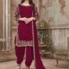 Maroon Colour Georgette Fabric Patiala Salwar Suit. 2 Maroon Colour Georgette Fabric Patiala Salwar Suit. -Riwaayat Store f222301f