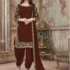 Maroon Colour Georgette Salwar Suit. -Riwaayat Store f222301h