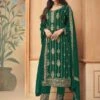 Georgette Fabric Salwar Kameez Green Colour. -Riwaayat Store f222403c